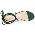 thumbnail image 4 of Sandalias de Tacón Correa Transparente Tacón de Bloque Cordón Arriba para Mujer Allegra K Verde 39, 4 of 7