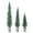 Green, variant on GOFLAME Set of 3 Potted Christmas Tree, 3’ 4’ 5’ Slim Pencil Trees with 120, 140, 160 Branch Tips & Cement-Filled Metal Bases, Artificial Entrance Xmas Trees for Porch, Front Door, Entryway