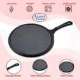 thumbnail image 4 of Alpine Cuisine Round Comal Cast Iron 10 Inch Seasoned Coating Black with Durable Single Handle – Comfortable Comal For Cooking, Even Heating & Versatile Kitchen Cookware Color Sleeve Bag Packing, 4 of 8