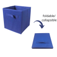 thumbnail image 3 of Purebryt Foldable Cube Storage Bin, 6 Pack, Navy Blue, 3 of 4