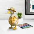 thumbnail image 5 of Camnix Goose Outfit Summer Lawn Porch Goose Clothes for 23" Large Statue Outdoor Patio Yard Lawn Art Decoration Straw Hat and Daisy Bandana Cement Plastic Geese Duck Decorations, 5 of 5