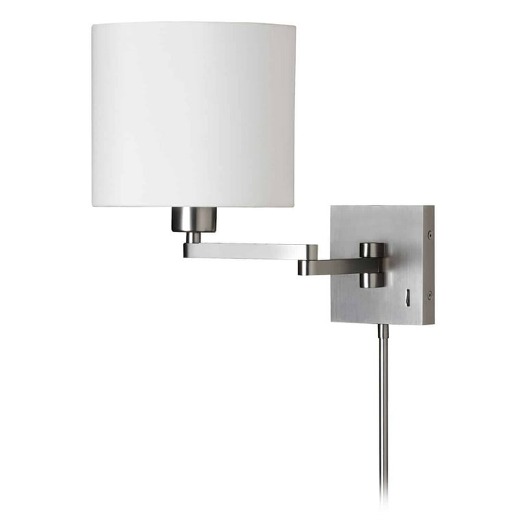 Dainolite Swing Arm Wall Lamp - Satin Chrome - Walmart.com