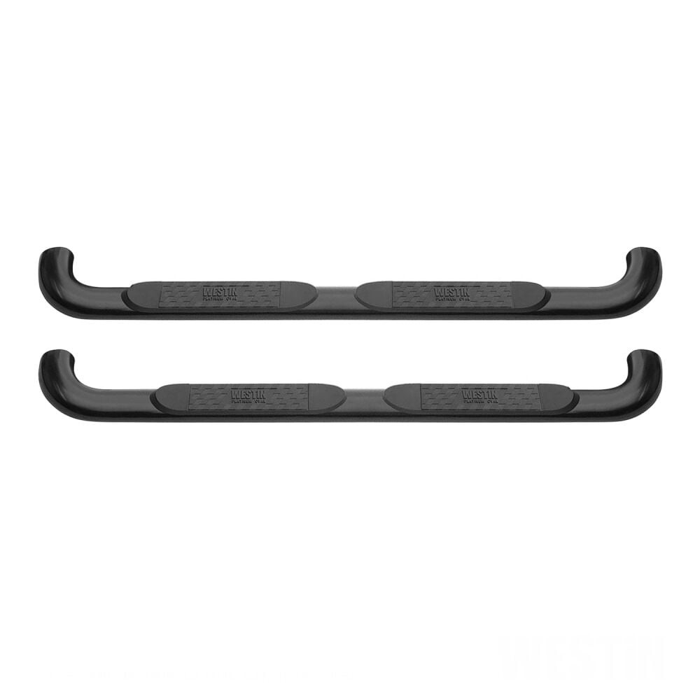Westin 21-4085 Platinum 4" Oval Nerf Step Bars - Black Powdercoat Finish