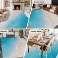 thumbnail image 6 of Summer Beaches Washable Living Room Rugs 5'x8', Casual Oceans Artistic Sea Waves Coastal Landscape Low Pile Throw Large Area Rug Non-Slip Sturdy Edge Binding Carpet for Living Room Kitchen Office, 6 of 9