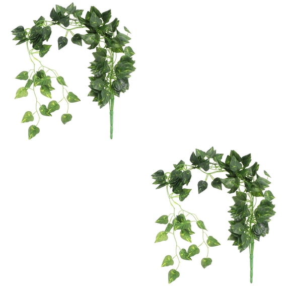 2-Pack Artificial Plant Trellis Decorative Panel Green 95x12x2 cm for Garden and Home