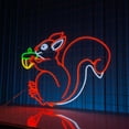 thumbnail image 2 of Handmadetneonsign Squirrel Hold Acorn Neon Sign, Squirrel Animal Wall Art Decor, Kids Room Wall Decor, 2 of 5