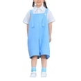 thumbnail image 2 of Ruyang Youth Shortalls for Girls Boys Classic Sleeveless Romper Soft Bib Overall Shorts School Jumpsuit Wide Leg Preppy Clothes, 2 of 8