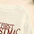 thumbnail image 4 of SUXIAN Boys Christmas Sweater Alphabet Embroidery Fashion Pullover for Autumn Winter Holiday Casual Personality Wear White 0-3 Months, 4 of 8