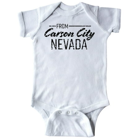 

Inktastic From Carson City Nevada in Black Distressed Text Gift Baby Boy or Baby Girl Bodysuit
