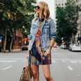thumbnail image 4 of Fotbe Colorful Gecko Jungle Art Vestido de Verano sin Mangas para Mujer – Vestido Midi Línea A, Estilo Camiseta Floral, Vestido Playero Casual y Fluido, 4 of 7