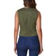 thumbnail image 3 of INSPIRE CHIC Chaleco de Mujer de Ante Sintético con Escote en V y Botón, Casual Sin Mangas, Verde Militar M, 3 of 5