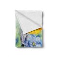 thumbnail image 2 of Watercolor Flower Soft Flannel Fleece Throw Blanket, Surreal Iris Peony Poppy Petals Paint with Moth Butterflies Wilderness, Cozy Plush for Indoor and Outdoor Use, 60" x 80", Multicolor, by Ambesonne, 2 of 6