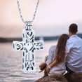 thumbnail image 6 of Men Women Fashion Hollow Cross Urn Necklace for Ashes Memorial Locket Pendant Jar Keepsake Cremation Jewelry for Adult, 6 of 6