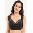 thumbnail image 2 of Kelon Womens Seamless Wireless Supportive Bra Push Up Comfort Soft No Underwire Full Coverage T-Shirt Bra Black, 2 of 4