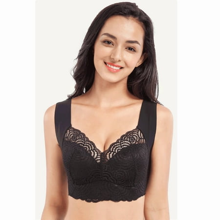 

Kayannuo Bras For Women Christmas Clearance Women s Plus Size Unadjustable Sports Extra-Elastic Breathable Lace Trim Bra