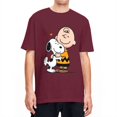 thumbnail image 3 of Camiseta de hombre de Peanuts Charlie Brown y Snoopy con corazón, dibujos animados Y2K, algodón puro, camisetas de verano con cuello redondo, ropa de talla grande, 3 of 5