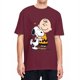 thumbnail image 1 of Camiseta de hombre de Peanuts Charlie Brown y Snoopy con corazón, dibujos animados Y2K, algodón puro, camisetas de verano con cuello redondo, ropa de talla grande, 1 of 5
