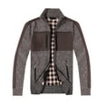 thumbnail image 2 of Gioberti Mens Full Zip Cardigan Patch Design Sweater with Flannel Lining, 2 of 5