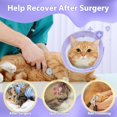 thumbnail image 4 of Soft Cat Cone Collar - Stop Licking & Scratching Wounds! Adjustable E-Collar for Cats. Mesh Recovery Elizabethan Collar for Cats, Kittens, Rabbits. Purple Color., 4 of 4