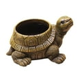 thumbnail image 3 of Maceta de resina con forma de tortuga, maceta decorativa, manualidades, obras de arte, maceta para Marrón, 3 of 9