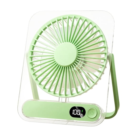 Desktop Mini High-Speed Quiet Fan,Ultra Thin Fan For Charging Office Cooling Fans that Blow Cold Air (Green)