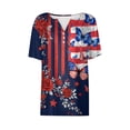 thumbnail image 6 of MEICHEN Lidies' Patriotic Tops Summer Printed Short Sleeve Blouses America 250th Anniversary Graphic Tees Casual V Neck T Shirt, 6 of 6