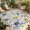 Blue Yellow Gray, variant on Indoor Outdoor Area Rugs,Spring Flower Vines Retro Linen Washable Patio Rug Non-slip Quick Dry Camping Rugs,Yellow Fallen Leaves Seamless Floor Carpet for Porch Deck Backyard RV Decor,4x6ft