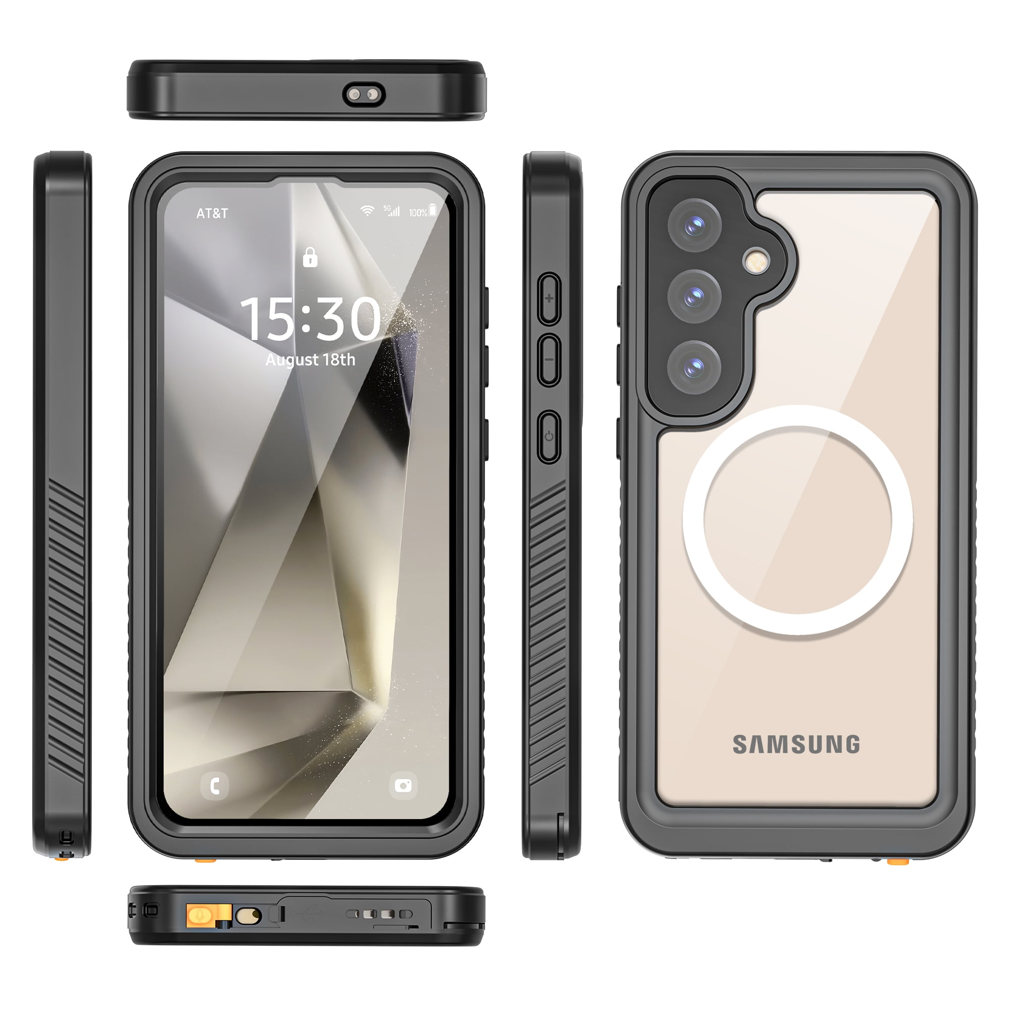 Casetego Magnetic Case for Samsung Galaxy S25 Plus,IP68 Waterproof Case,Built-in 9H Screen Protector & Camera Protector [Compatible with MagSafe] [Military Dustproof] Full Body Shockproof Phone Cover