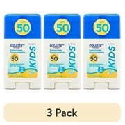 (3 pack) Equate Kids Broad Spectrum Sunscreen Stick with Mineral Actives, SPF 50, 1.5 oz