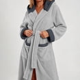 thumbnail image 6 of FAHUOMU Plush Hooded Robes For Women Cozy Warm Fleece Bath Robe With Pockets Winter Loose Fit Loungewear, 6 of 8