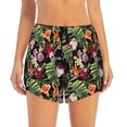 thumbnail image 4 of Lsque Tropical Flowers (2) Printed Women's Running Shorts with Liner Pockets,Elastic Quick Dry Workout Athletic Gym Yoga Shorts,Womens High Waist Shorts-Large, 4 of 9