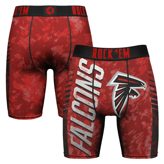 Men's Rock Em Socks Red Atlanta Falcons Wordmark Boxer Briefs