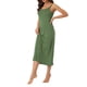 thumbnail image 4 of INSPIRE CHIC Vestidos de Noche para Mujeres Sin Mangas con Tirantes Espagueti Cuello Redondo Primavera Verano Vestido de Dormir XS Verde Ejército, 4 of 6