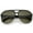 Black / Smoke Gradient, variant on Retro Large Teardrop Shaped Lens Aviator Sunglasses 60mm (Tortoise / Amber)