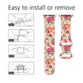 thumbnail image 3 of Correa De Reloj Floral Con Flores Rosas, Compatible Con Apple Watch De 38 Mm, 40 Mm, 41 Mm, 42 Mm, 44 Mm, 45 Mm, Para Mujeres Y Hombres, Regalos, Pulseras Deportivas De Silicona Para Iwatch Series 7,, 3 of 5