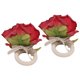 thumbnail image 2 of 2 uds novedad servilleta de madera hebilla anillo de servilleta Floral Artificial para decoración de mesa de Festival rojo vino, 2 of 5