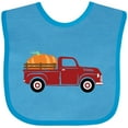 thumbnail image 3 of Inktastic Thanksgiving Red Truck Hauling a Giant Pumpkin Boys or Girls Baby Bib, 3 of 4