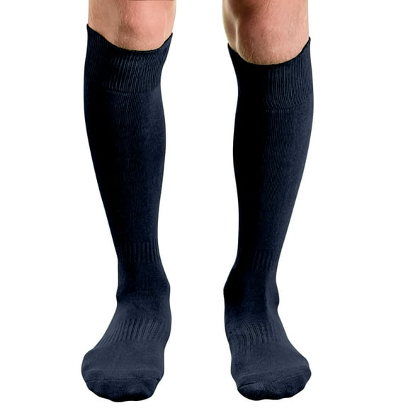 Couver Unisex Knee High Sports Athletic Baseball Softball Socks, Navy, Medium, 1 Pair