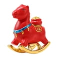 thumbnail image 2 of Figura de caballo de la riqueza, estatua de resina, bendición del zodiaco, recuerdo, caballo hecho a mano Rojo, 2 of 9