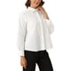 thumbnail image 4 of CAMISA DE TRABAJO PARA MUJERES INSPIRE CHIC DE MANGA LARGA CON BORDADO Y CUELLO, CAMISA DE BOTONES, L, BLANCA, 4 of 5