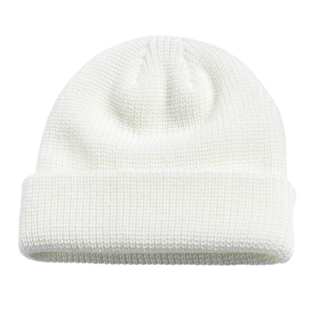 Gorro de punto cálido de invierno unisex a prueba de viento sin borde redondo Skullcap (blanco) Likrtyny Deportes al aire libre Salida diaria Juego de fiesta