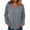 Gray, variant on hlysgo Women's Long Sleeve Sweatshirt V Neck Comfort Cozy Tops Basic Soft Loose Pullover Sweatshirts Wine,L