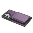 thumbnail image 6 of Compatible With Samsung Galaxy S25 Ultra Magnetic Detachable Wallet Case,PU Leather Back Flip Kickstand,[Compatible With Magsafe],With Card Slots,Shockproof Rugged Phone Case Cover,Purple, 6 of 13
