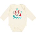 thumbnail image 3 of Inktastic Let It Snow, Snowflakes, Trees, Christmas, Xmas Boys or Girls Long Sleeve Baby Bodysuit, 3 of 5