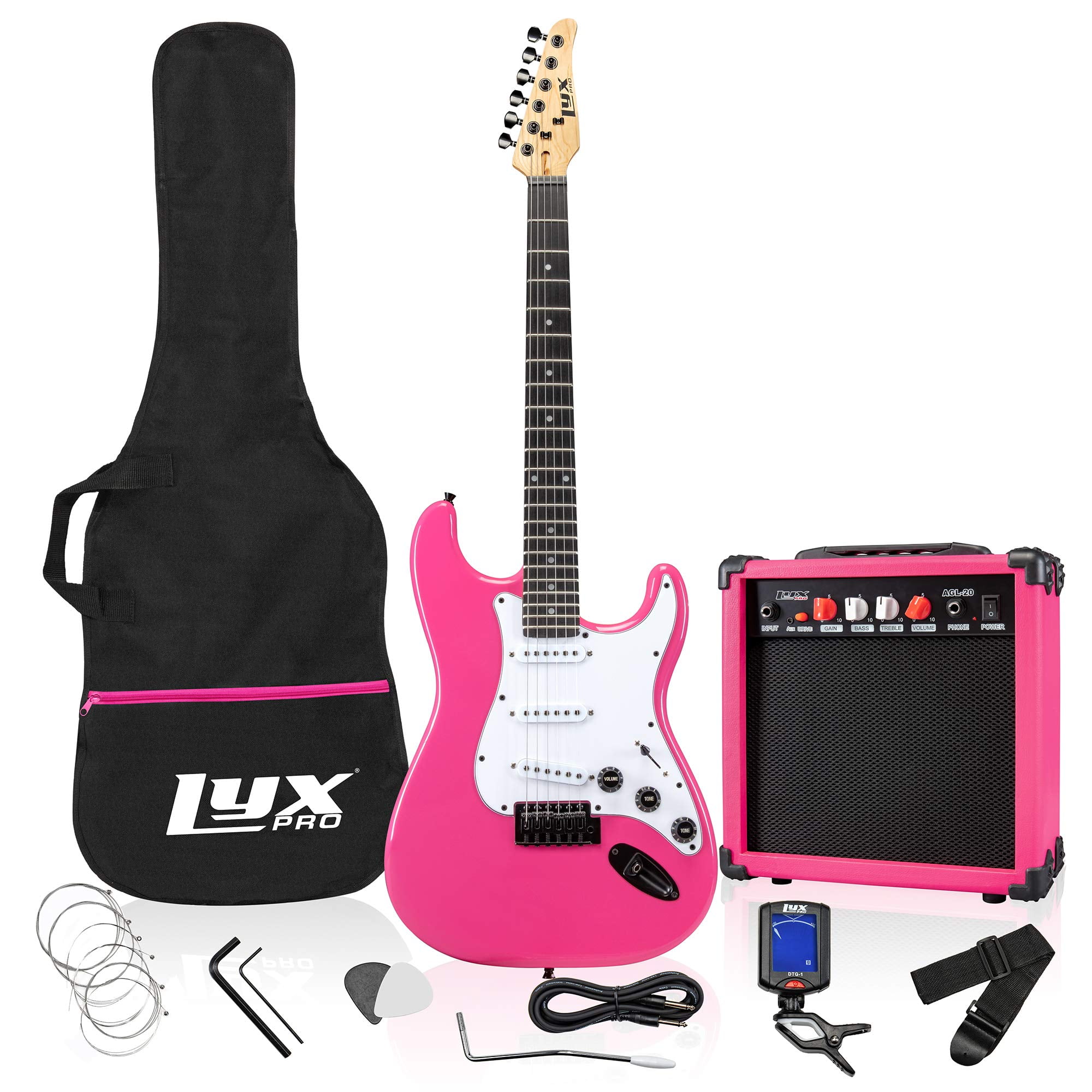 LyxPro 39" inch Full Size Electric Guitar with 20w Amp, Package Includes All Accessories