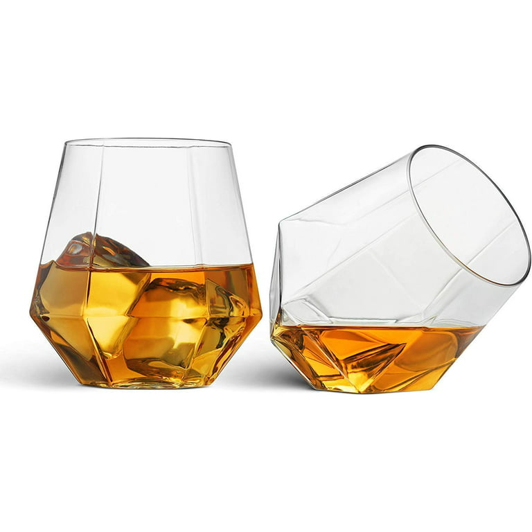 Double Wall Diamond Whisky Glass 6.8 Ounces, Set of 2 – Wine And
