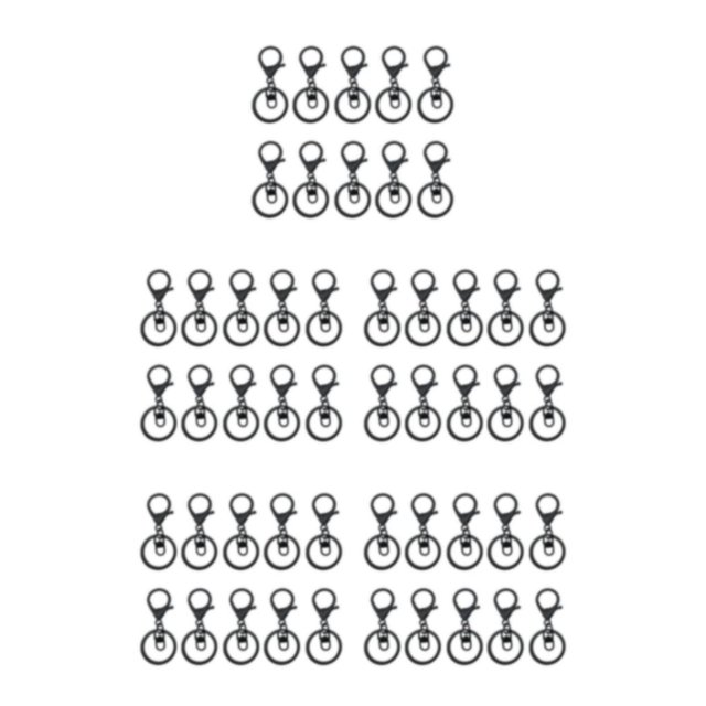 kurtrusly 10pcs/set Fermoirs à Mousqueton Robustes et Durables Crochets Pivotants et Variété Nageant Noir 5Set