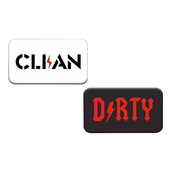 JeashCHAT Fun And Practical Home Decor Double Sided Fridge Magnet Dishwasher Magnetic Sticker Clean Dirty Sign