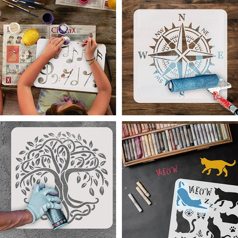  Stencils for Kids, 32 pcs Plastic Drawing Stencils Kits  Animals Shape Stencils for Kids Boys Grils Crafts School Art Projects :  Arts, Crafts & Sewing