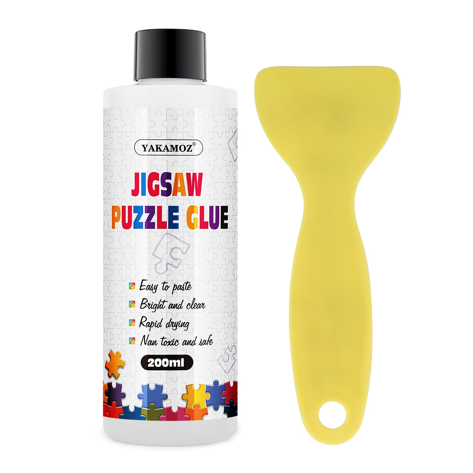 YAKAMOZ Jigsaw Puzzle Glue 200ML with Applicator for Adults Children